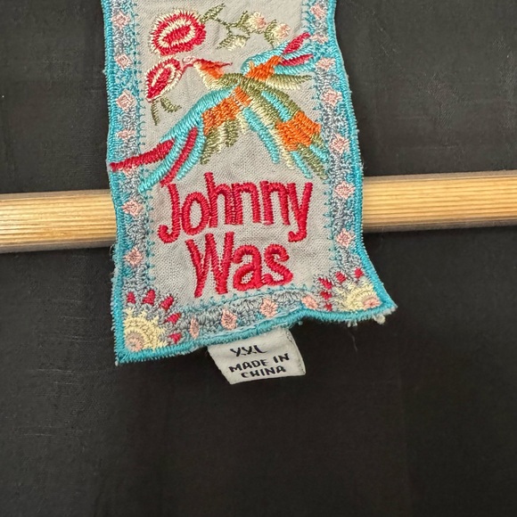 Johnny Was Mayflower Kimono Duster long sheer black embroidered plus sized XXL - Picture 8 of 9